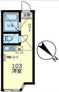 ユナイト中野島レーザーディマルコ【1階】の間取り