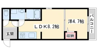 アーバンコート加古川【1階】の間取り