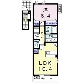 ベル・イリーデC【2階】の間取り