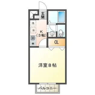 ベルリード嬉野【2階】の間取り