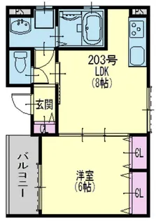クリエオーレ生江II【2階】の間取り