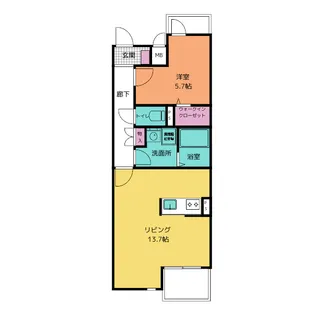 ラ・ピュール【2階】の間取り