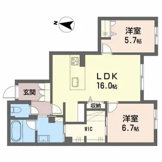 ベルフィオーレ【1階】の間取り