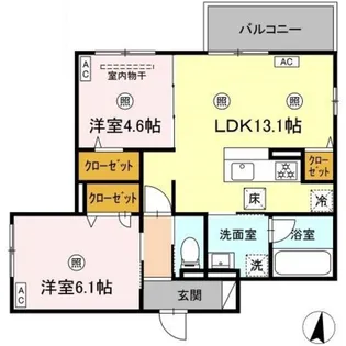 campanella温品【1階】の間取り