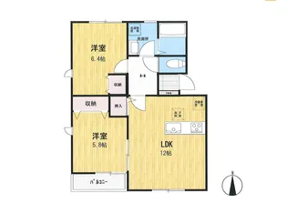 Casa Grande South【2階】の間取り