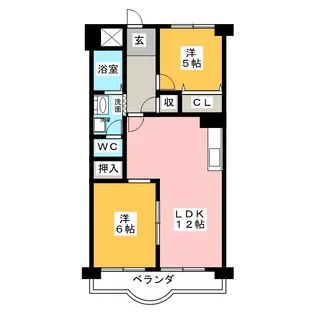 本山ヒルサイドヴィラ【2階】の間取り