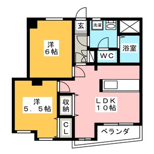 セジュールKIMURA【2階】の間取り
