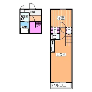 スリーハーブズ狭山II番館【2階】の間取り