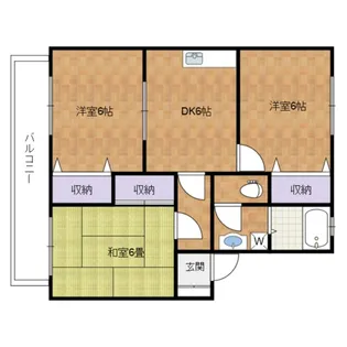 オーシャンビュー旭ヶ丘A棟【2階】の間取り