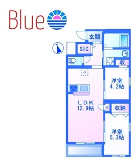 シャイン湘南【4階】の間取り