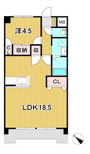 臨港ハイツ【4階】の間取り