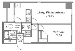 オーパスホームズ八丁堀【2階】の間取り