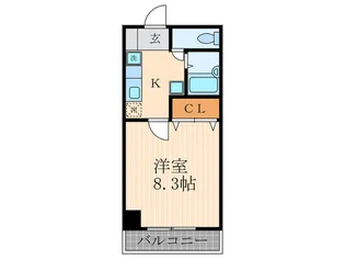 ハウスセゾン四条通【13階】の間取り