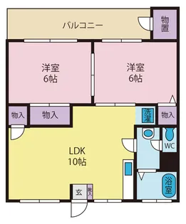 マンションカイゼル【3階】の間取り