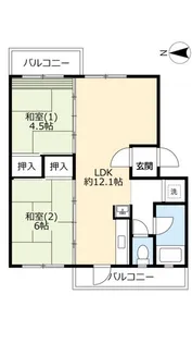 UR平城第一【4階】の間取り