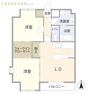 フォンターナ碩田【3階】の間取り