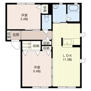 ランウェイA【1階】の間取り