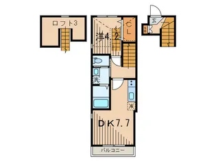 テラスハウス たけたけ【2階】の間取り