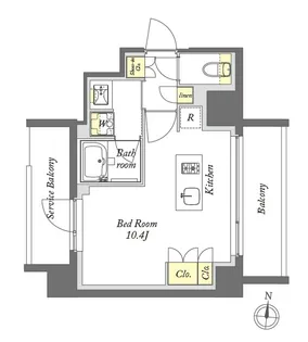 プライムメゾン亀戸【2階】の間取り