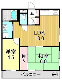シャトー吉崎【1階】の間取り