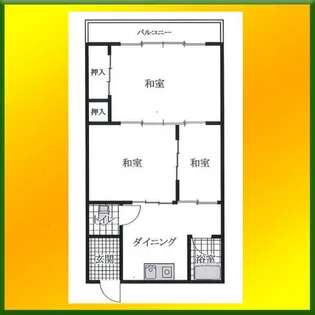 武蔵野マンション【1階】の間取り