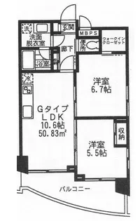 横浜フラッツ【2階】の間取り