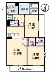グランフォルス和【2階】の間取り