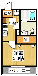 カルム西船橋【1階】の間取り