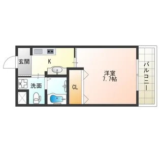 エグゼ西大阪【3階】の間取り