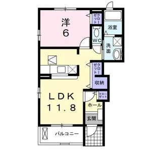 クレセントSATO【1階】の間取り