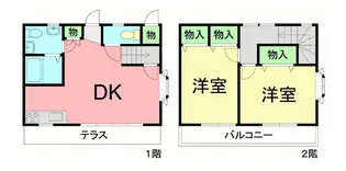 ビューテラス横浜B【1階】の間取り