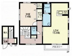 エステートあさかわ【2階】の間取り