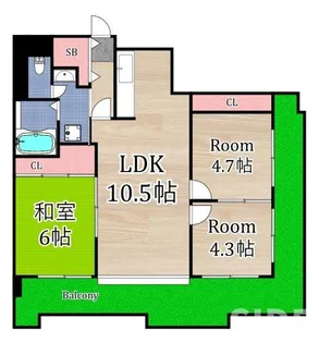 アルテハイム城北I号棟【5階】の間取り