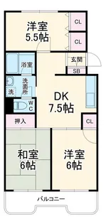 INOVE横濱長津田【3階】の間取り