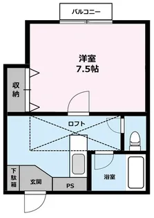 ドミールササキ【1階】の間取り