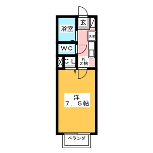 メープル若松【2階】の間取り