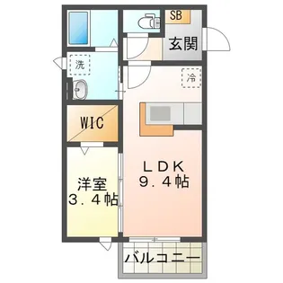 ハートウィズ1122 B棟【2階】の間取り