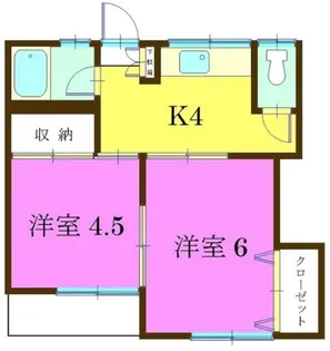 サンマイトD【1階】の間取り