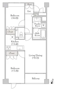 ダッシュリビング青山 Dash Living Aoyama【5階】の間取り