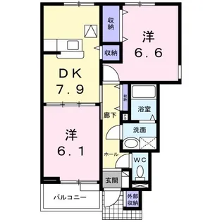 マウントシティIIA【1階】の間取り