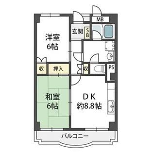 グリーンハイツ諏訪山【1階】の間取り