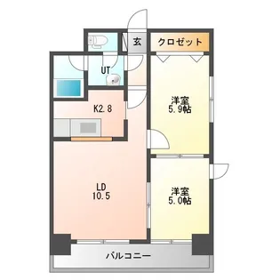 エストール南12【2階】の間取り