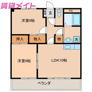 エスティ阪田【1階】の間取り