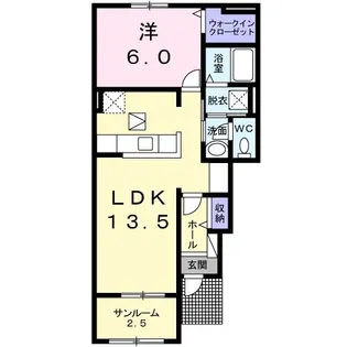 ボナポルタB【1階】の間取り
