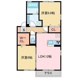 アンソレイユC棟【1階】の間取り