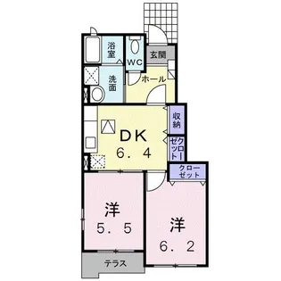 ビレッジ・清和【1階】の間取り
