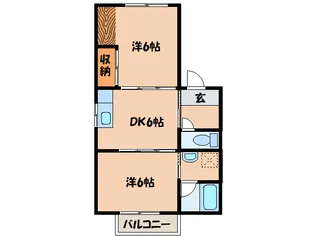 サンブライト竜美【1階】の間取り