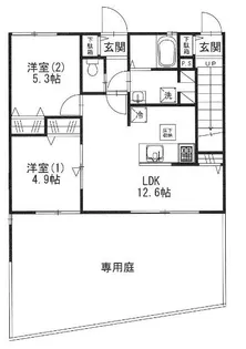 モンフレール玉川学園【1階】の間取り