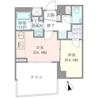 EVERTOW CHOJAMARU【1階】の間取り