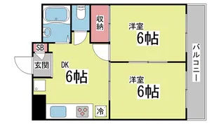 ピアッツァ六甲【3階】の間取り